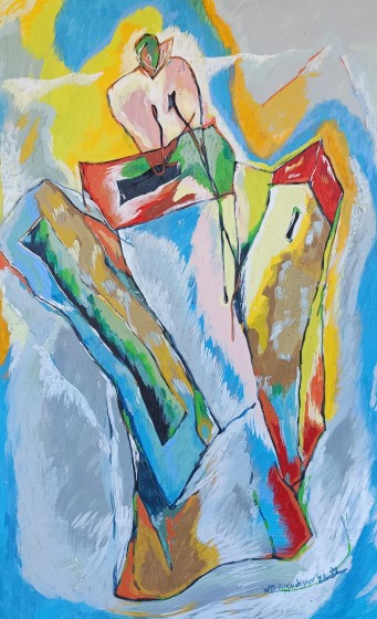 Willee_Regensburger_Brunnen_Enkaustik_140 cm x 90 cm